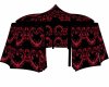 Tent Black w Red Hearts
