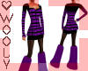 Short dress purple blk