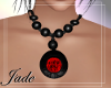 Black red necklaces