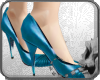 Blue Leather Heels