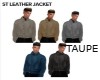 ST LEATHER JACKET TAUPE