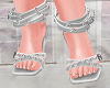 White Metal Heels
