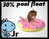 30% pink donut floatie