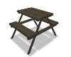dark wood picnic table