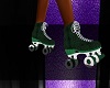 dark green roller skates