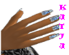 #KS#Blue Glitter nails