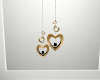 Hanging Hearts in Gold