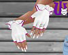 Xmas Stripe Gloves pink
