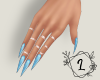 L. Blue nails