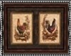 Country Framed Roosters
