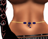 Belly chain gold blue