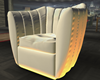 :3 White Armchair