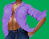 Purple Sexy Open Shirt