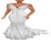 white swan feather dress