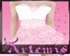 White & Pink Short Dress