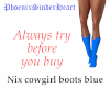 Nix cowgirl boots blue