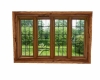 Wooden paned window