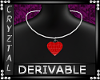 Heart necklace Derivable