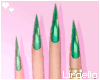 Emerald Stiletto Nails