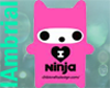 pink ninja stickers