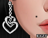Earrings Hearts Silver.