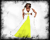 robe soiree blanc jaune