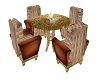 Brown/Gold Tabel/chairs