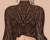 E* Brown Lace Sweater