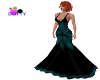 Black and Teal gown