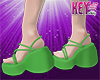 K* Wedges Pastel Green