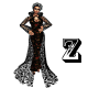 zans black lace robe
