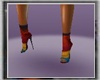 multi colored shoes