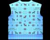 CHRISTMAS PJ TOP BLUE