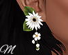 m: Spring White Earrings