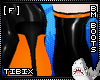 [F]Orange Pvc Maid Boots