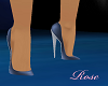 blue silk heels