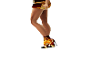 talon femme loup en feu
