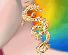 ! Gold Dragon Earrings