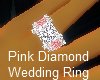 HL Pink/Diamond Wed Ring