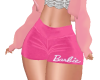 short barbie rosa