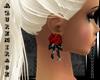 ^AZ^Red Rose Earrings