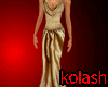 K*sexy long gold dress