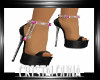 Pink jewels black shoes