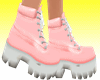 boots pink white