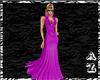 High Collar Purple Gown