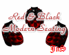 Red & Blk Modern Seating
