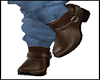 Short Brn Leather Boots