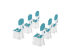 chaise mariage bleu