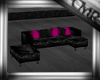 Pink & Black Club Sofa