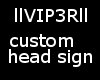 {B.B} viper head sign